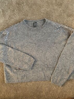 Zara Kids Gray Crew Neck Sweater